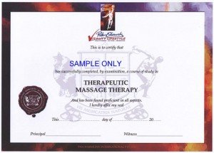 Sample Massage Certificate